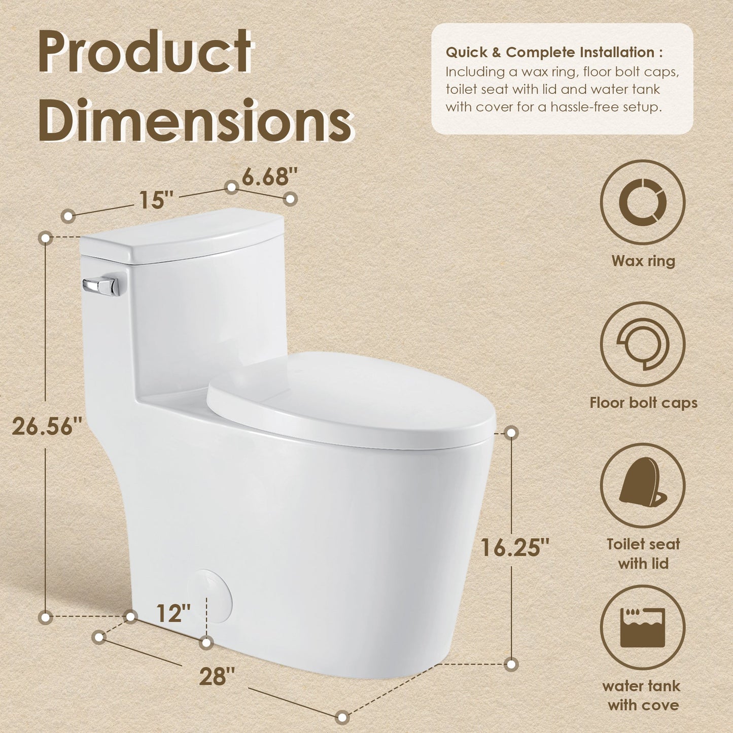 Braila Side-Flush Elongated One-Piece Toilet with ADA Chair Height
