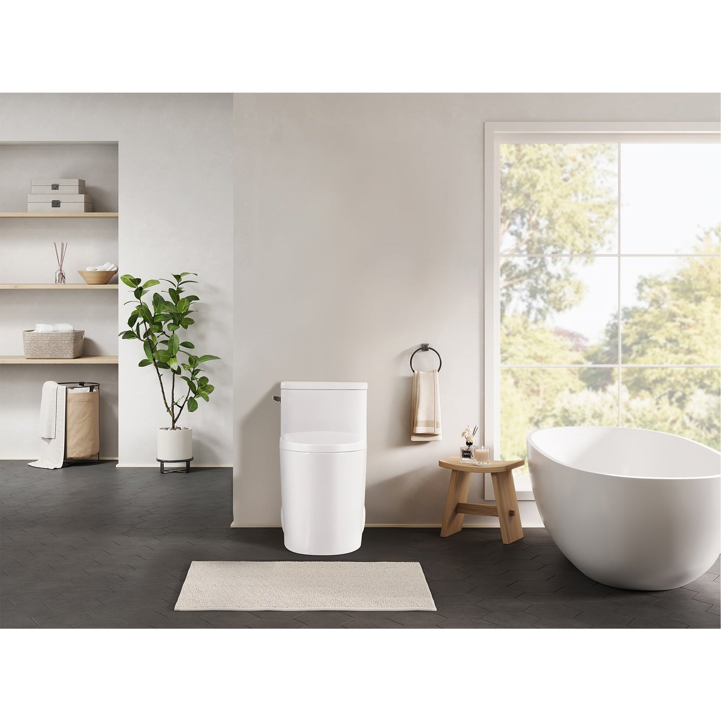 Braila Side-Flush Elongated One-Piece Toilet with ADA Chair Height