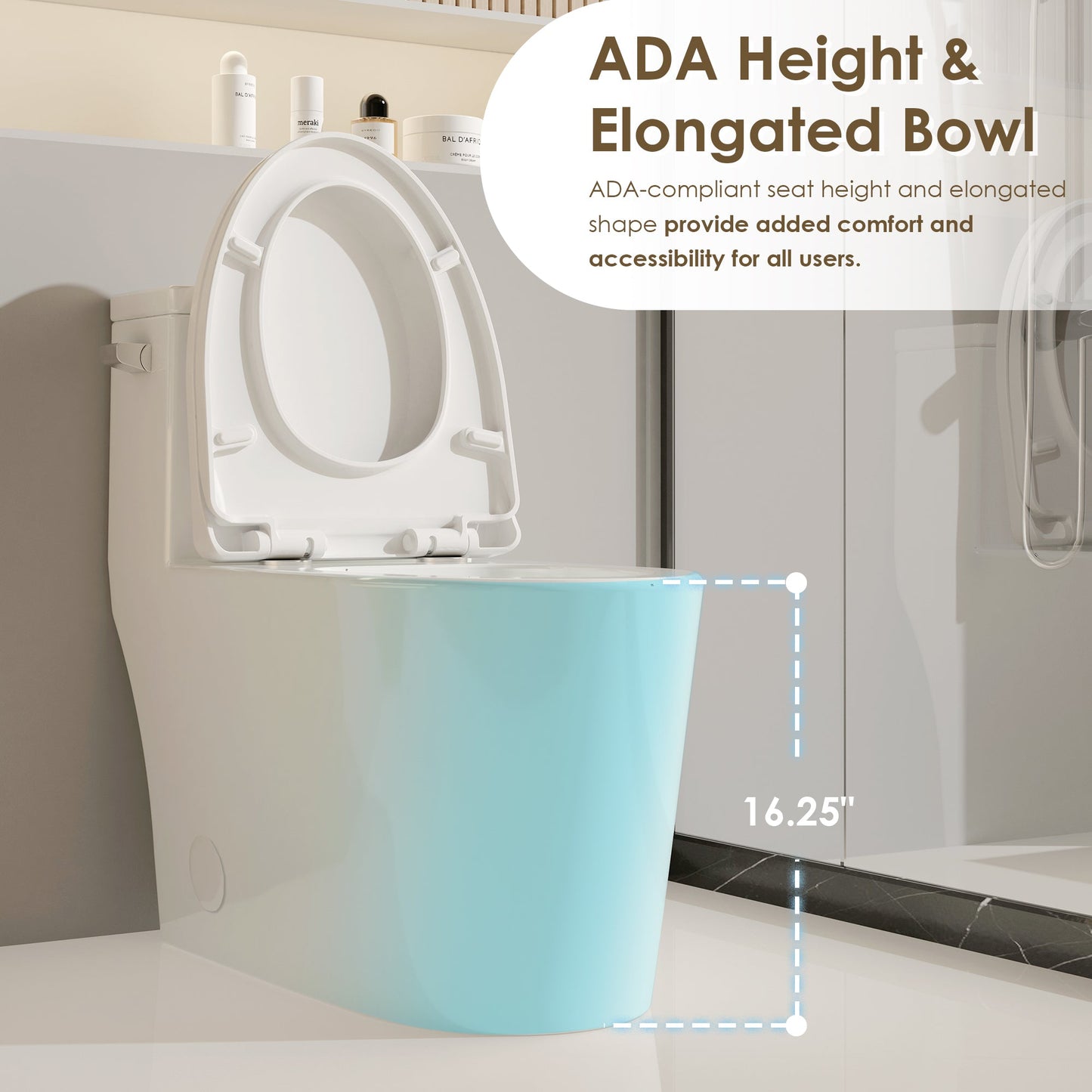 Braila Side-Flush Elongated One-Piece Toilet with ADA Chair Height