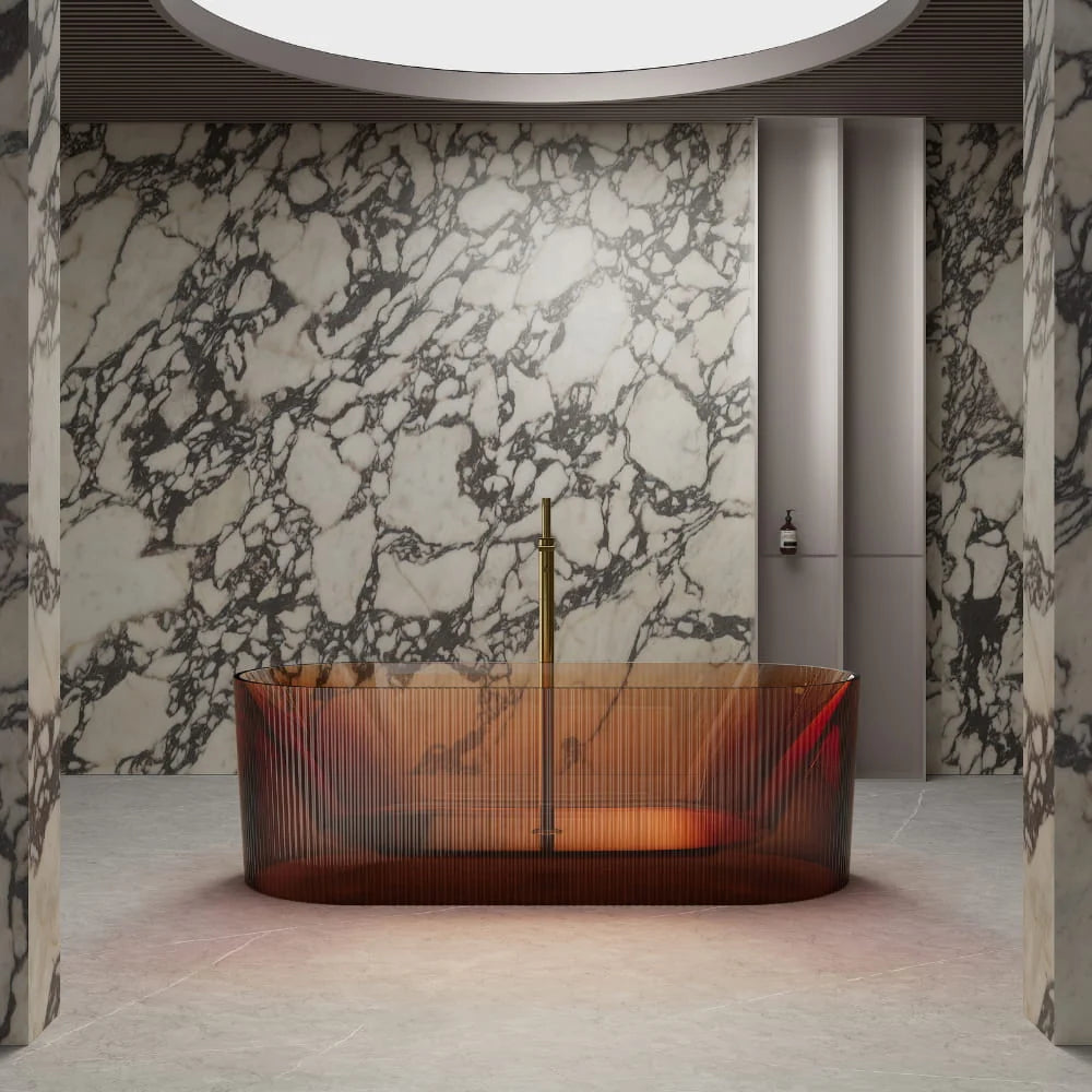 66.9 Inch MonBlari MIRAGE Resin | Freestanding Bathtub