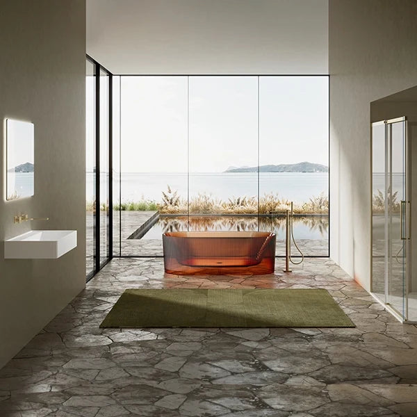 66.9 Inch MonBlari MIRAGE Resin | Freestanding Bathtub