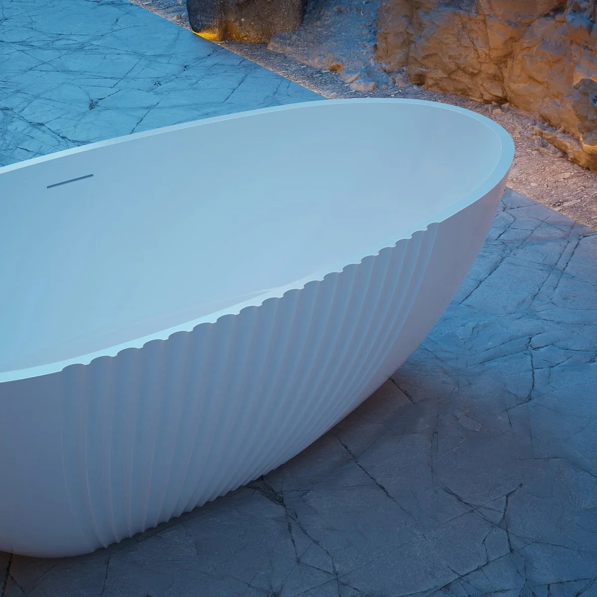 59 Inch MonBlari Acrylic Freestanding Bathtub | Oval