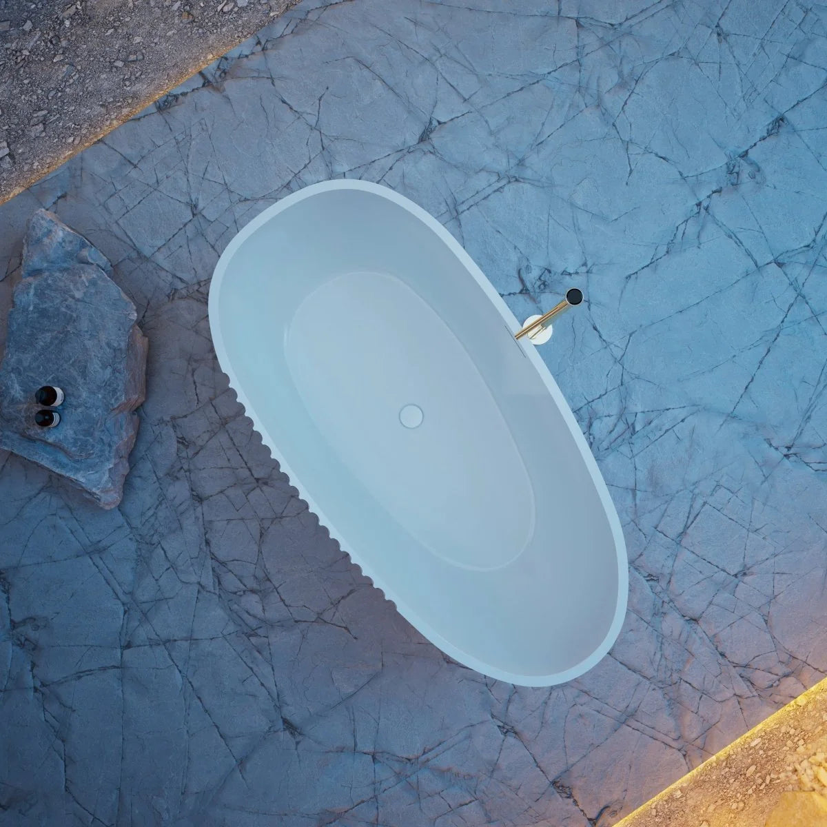 59 Inch MonBlari Acrylic Freestanding Bathtub | Oval